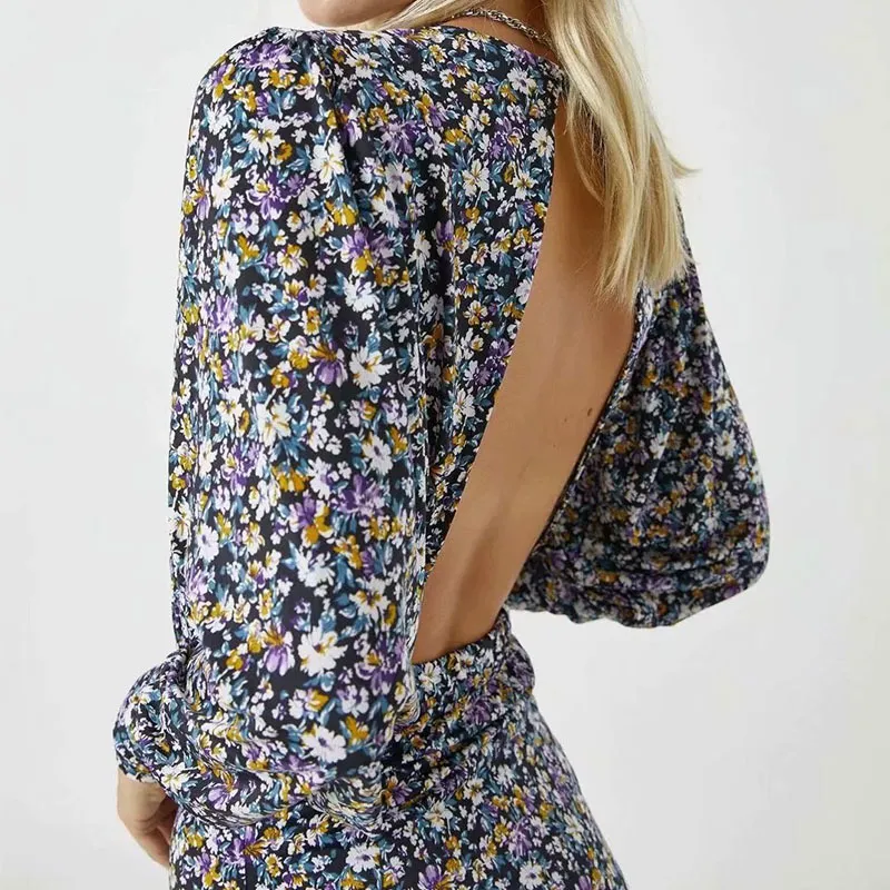 Compre Mujeres De Manga Larga Para Mujer Vestido Elegante Floral Impreso  Con Cremallera Con Cremallera Con Cremallera Lateral Fresca 210422 A 21,57  € Del Mu02 | Es.Dhgate.Com