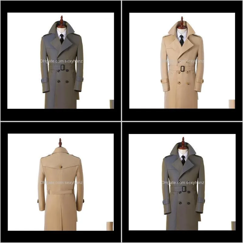 mens trench coats man gradient england long coat men double breasted clothes slim fit overcoat casual long sleeve spring autumn1