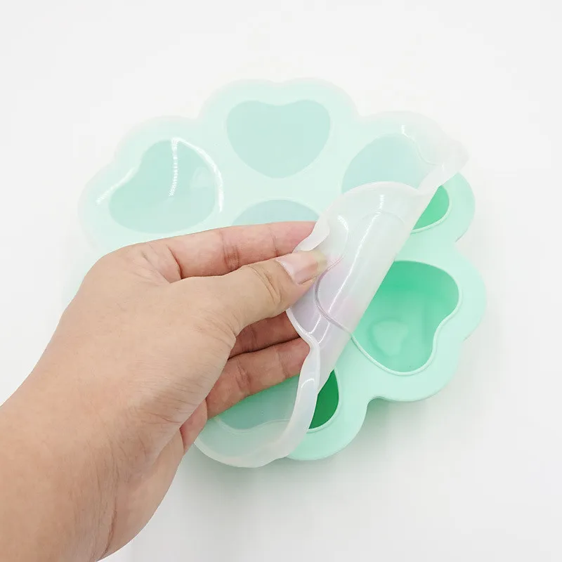 Ice Cube Trays Bar Silicone Food Supplement Box with Lid Reusable Heart Shaped Ices Tube Maker for Whiskey Drinks and Cocktails