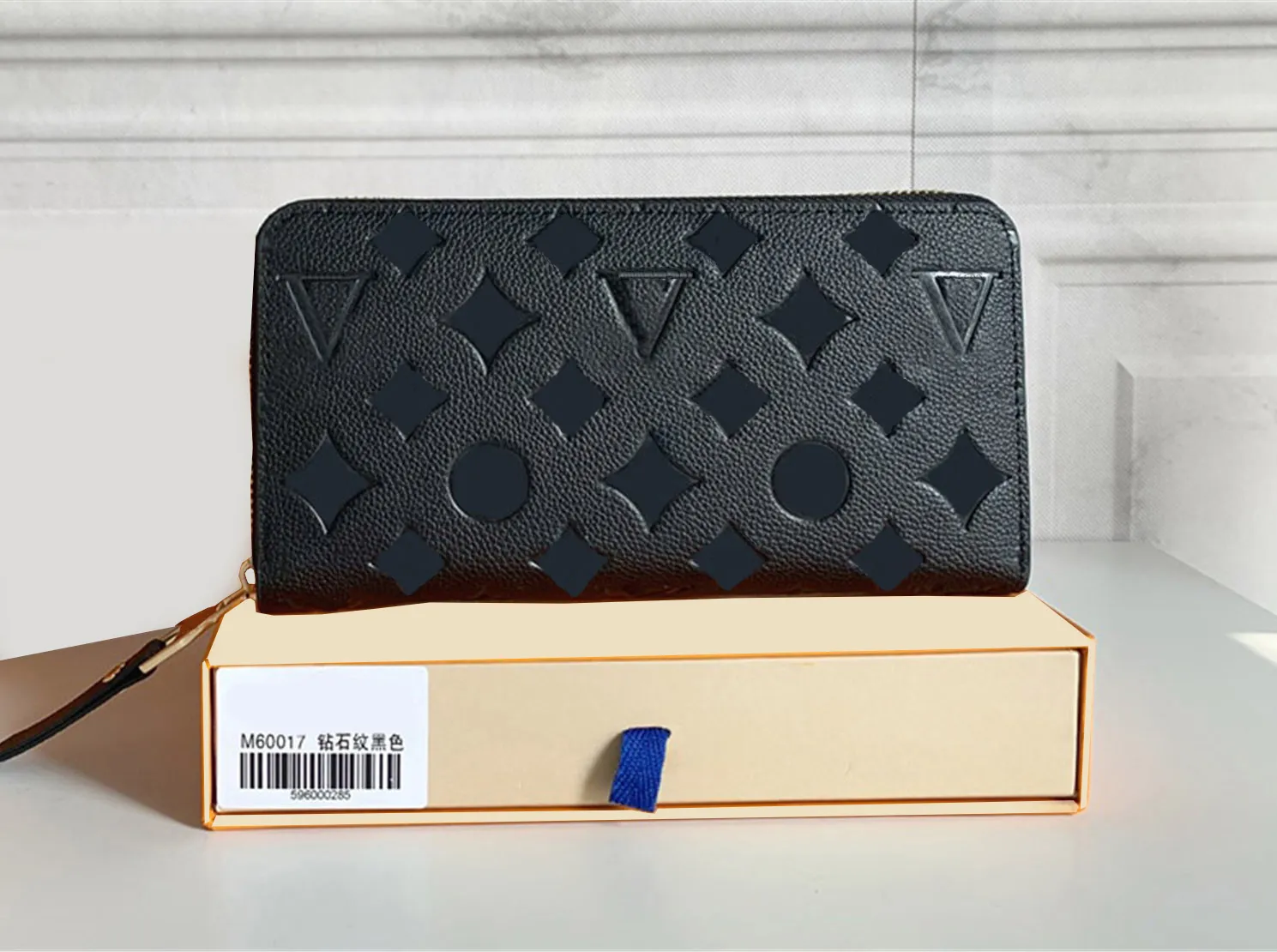 トップ 2021 ファッション花デザイナー財布高級男性女性レザーバッグ高品質クラシックレターキーコイン財布オリジナルボックスチェック柄カードホルダー 60017
