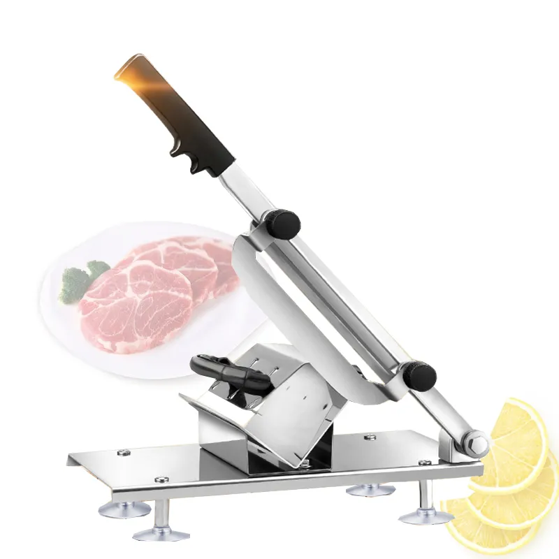 Manual Freeze Meat Slicer Meat Cutting machine Frozen Beef Mutton Roll