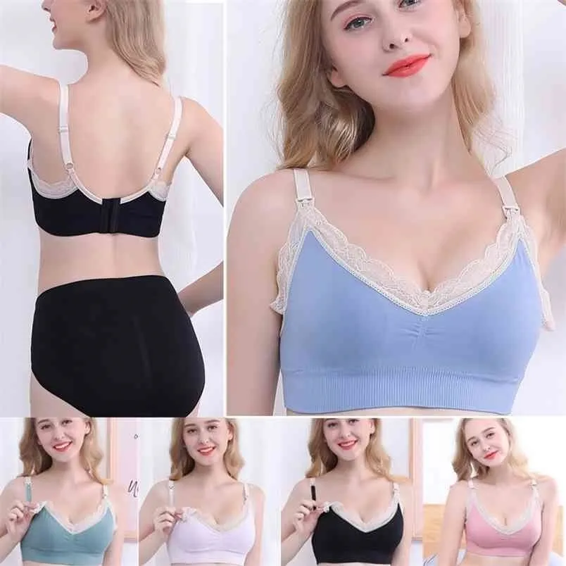 Wirefree Padded Maternity Bra Lace Nursing Bra For Women Comfortable  Maternity Bralette For Breastfeeding And Sleeping 210918 From Jiao09,  $15.02