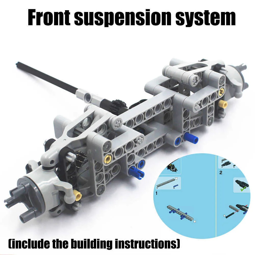 MOC Technic Parts 78pcs Front Suspension System compatible with  for kids boys toy NOC-TSMA78