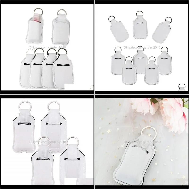 sublimation blank printing colors neoprene liquid soap bottle holder 30ml hand sanitizer bottle holder keychain wb3312