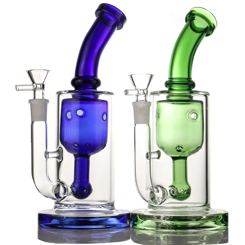 Percolateur de style oeuf Bong en verre narguilé conduite d'eau Morden droite rose ambre bleu vert plate-forme pétrolière de recyclage colorée