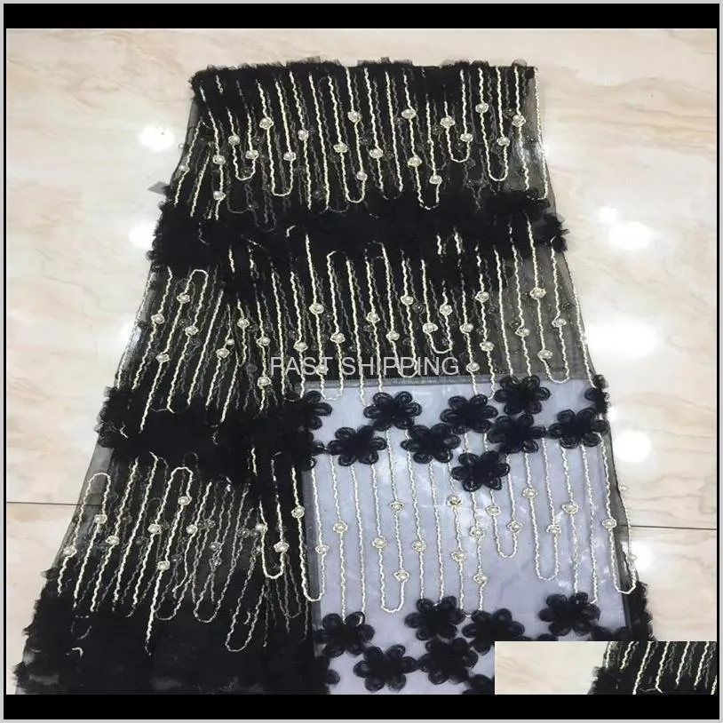 Nigerian French Beaded Lace Fabrics 2020