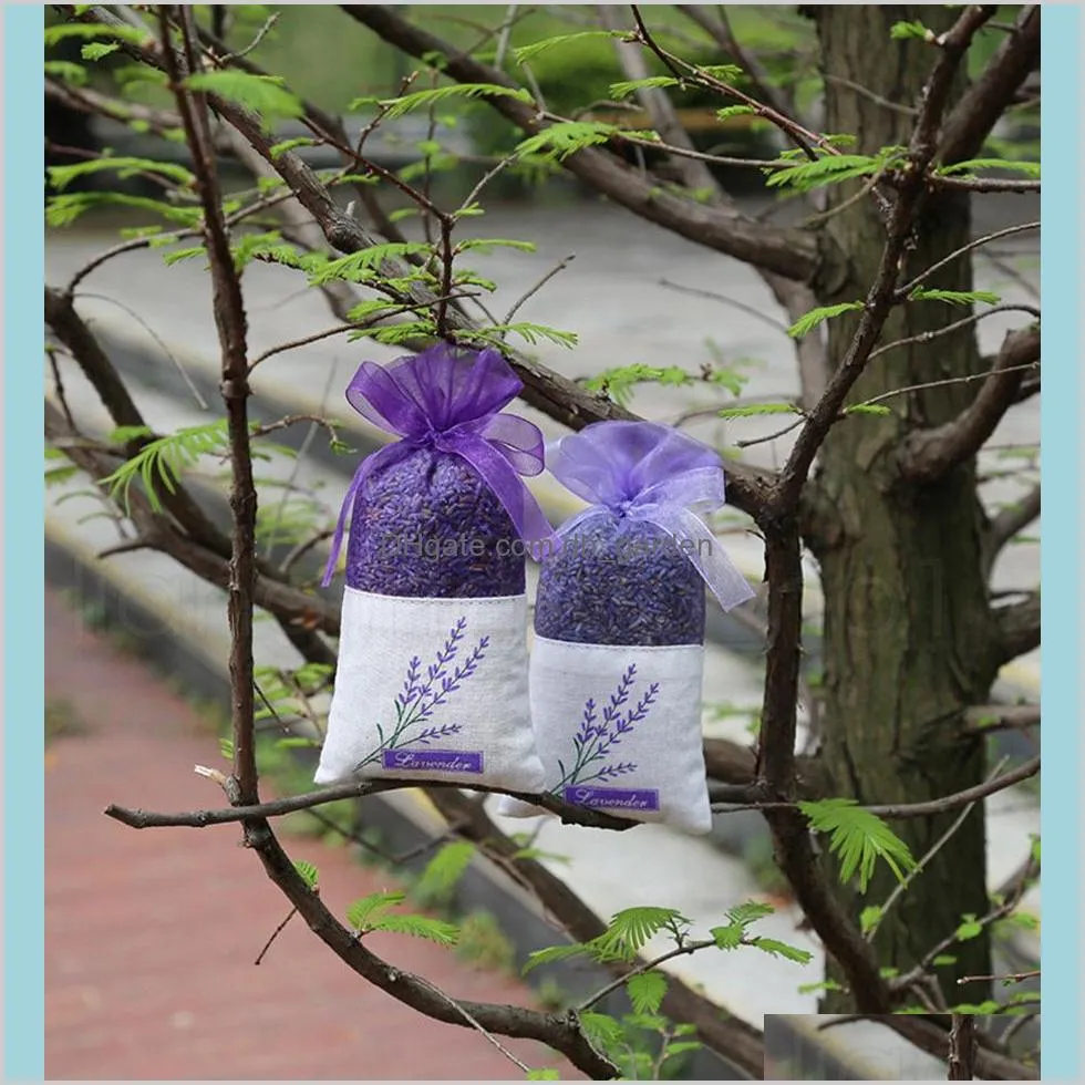 Purple Cotton Organza Lavender Sachet Bag