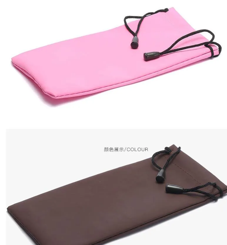 New Fashion Eyeglasses Bag Colorful Fiber Bag Soft Glasses Case Sunglasses Pouch Shipping 100Pcs/Lot 17.5*9Cm