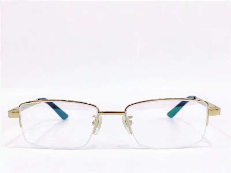 -Telişli gözlük çerçevesi 18k kare yarım çerçeve altın kaplama ultra hafif optik erkekler iş tarzı gözlükler en kaliteli 5813913275z