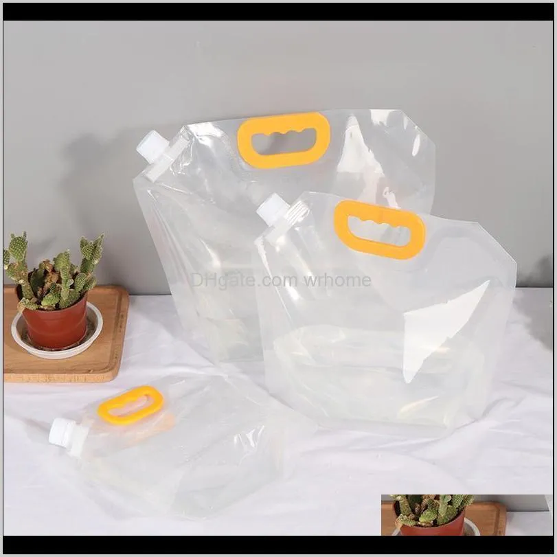 Organizzazione per le pulizie Giardino domestico1Dot5/2Dot5/5L Stand-Up Borsa per imballaggio in plastica per bevande Borsa per beccuccio per birra Bevanda Succo liquido Latte Co