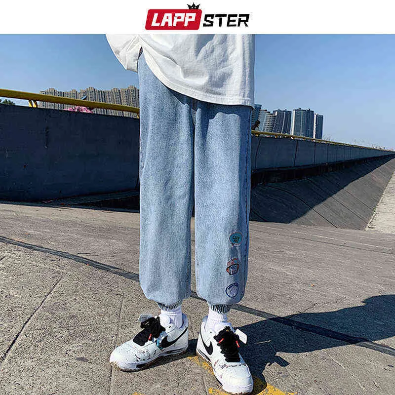 LAPPSTER jean Cargo brod pour homme Streetwear japonais Harajuku mode corenne pantalon en Denim jogging dcontract 5xl 2022 0309