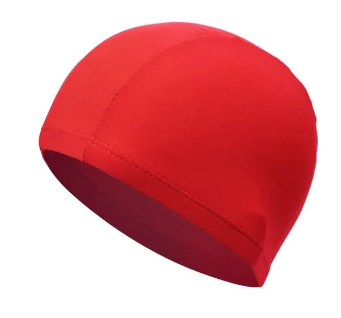 children Shower Color Swimming Caps Unisex Waterproof Bathing Candy colors Cap Cloth teenager spandex nylon hats