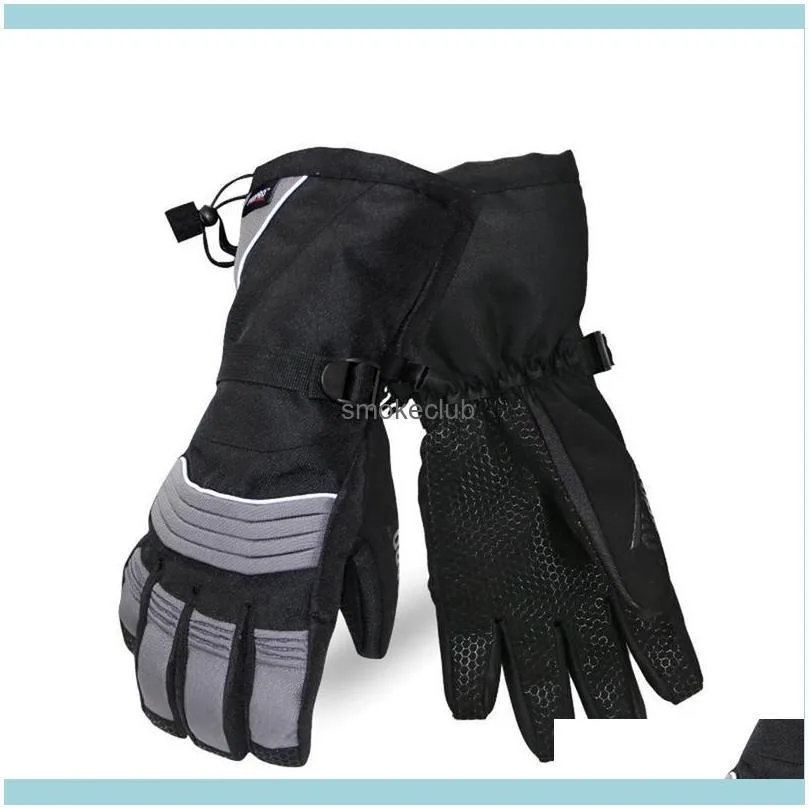 Waterproof Windproof Ski Gloves Winter Velvet Padded Warm Gloves For Men Women Thermal Ski Winter Fleece Waterproof