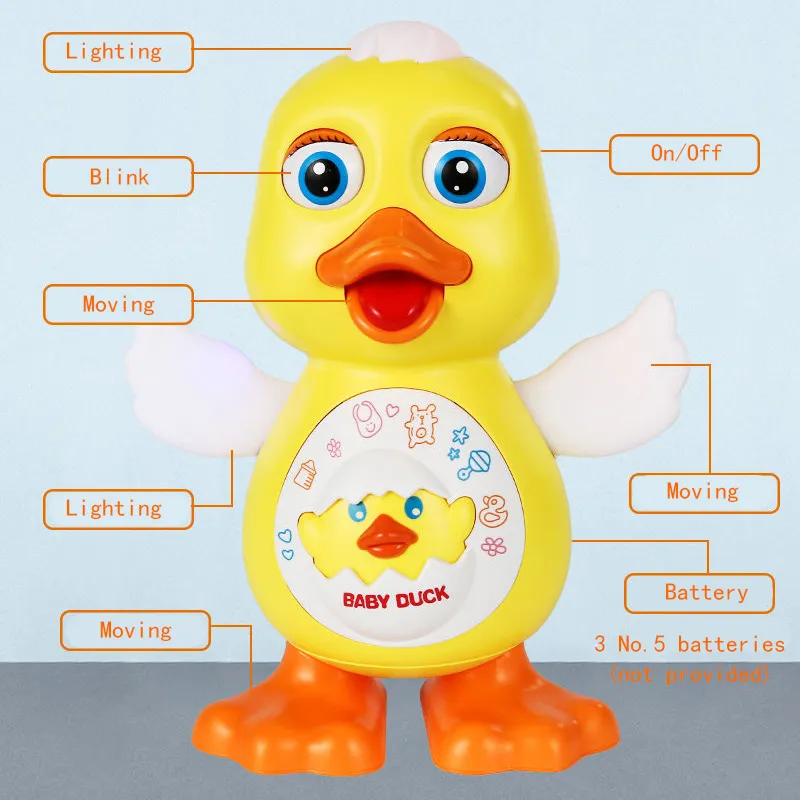 Electronic Walking Baby Duck Toy For Toddlers, Musical Light Up