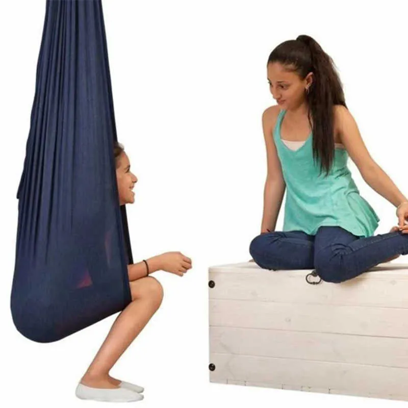 Hot Hammock Snuggle Swing Stretchy for Kids Children Cuddle Yoga Indoor Outdoor DO2 Q0219