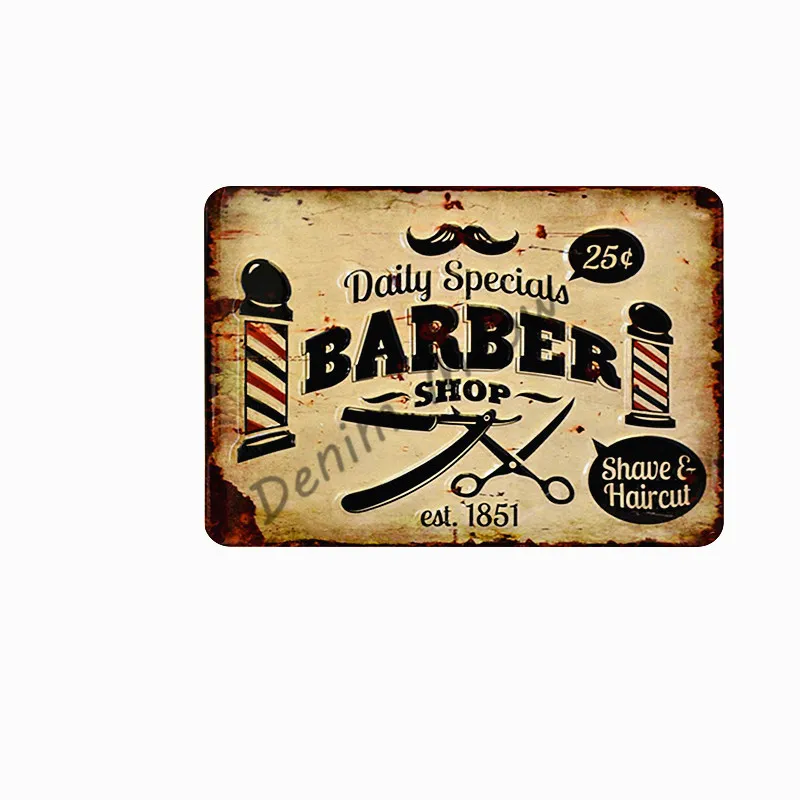 Poster barbiere vintage Store di poster in metallo Plate Tin Segni