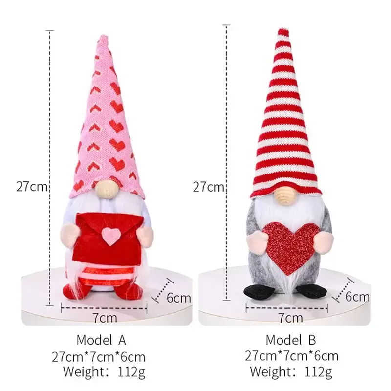 FedEx Party Favor Söt Gnome Plysch Doll Faceless Props med Hooded Home Table Gnomes Dekor till julparty favör