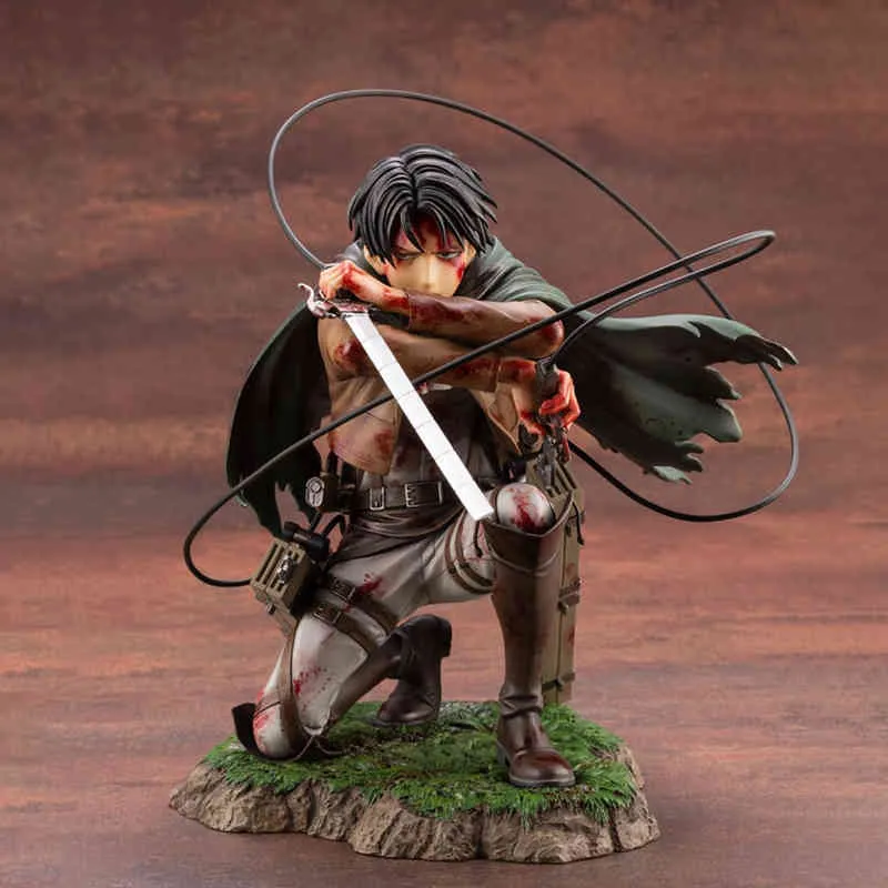 Attack On Titan Anime Figure Artfx Levi Action Figure Package Ver. PVC Action Figure Toys Collection Model Doll Gift