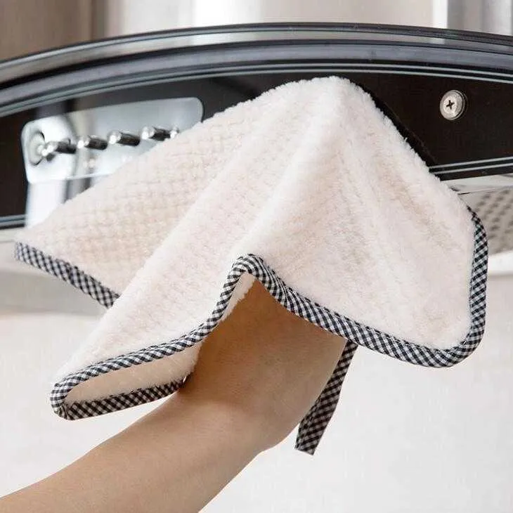 The Spot!! Cleaning Cloths Home Kitchen Household Wash Duster Cloths Multifunctional Microfibre Towel Cleaning Cloth LX2030