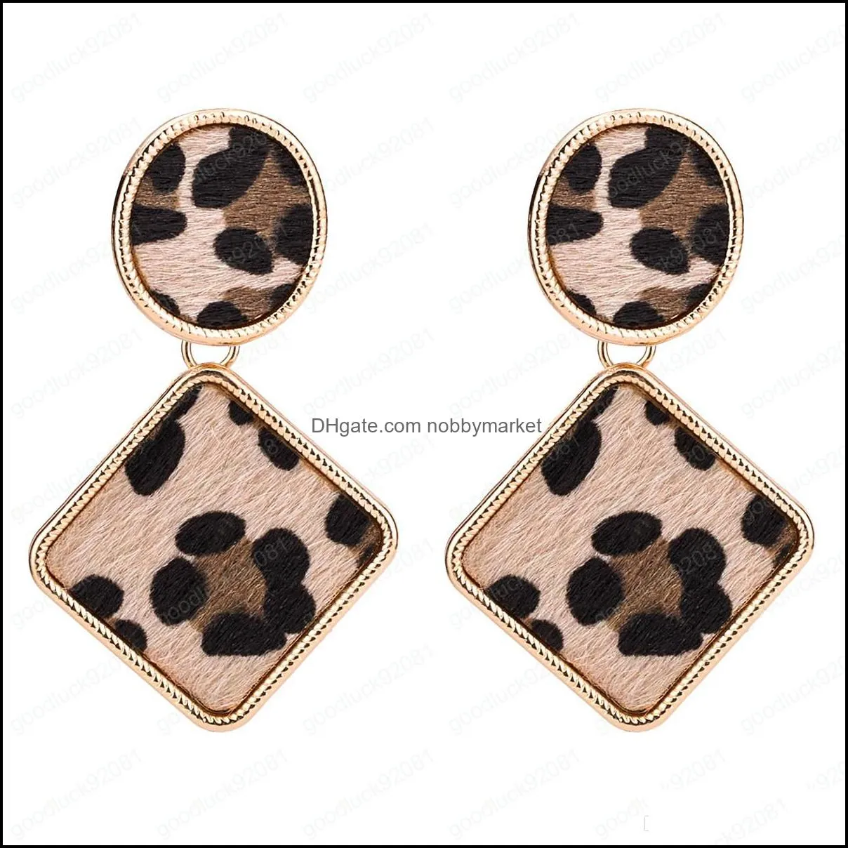 Dangle & Chandelier Earrings Jewelry Bohemian Statement Boho Ear Stud Leopard Gold Plated Geometry Drop Earring For Women Lady Delivery 2021