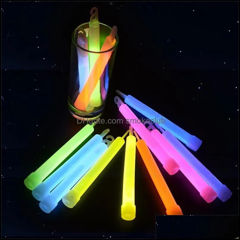 Evenement Feestelijke Thuis Tuin Party Decoratie 6inch Micolor Glow Stick Light Cam Noodclubs Benodigdheden Fluorescerende Drop Levering 2021 OGP