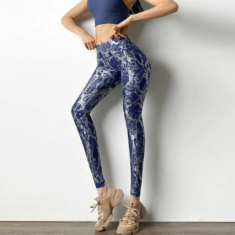 ATHVOTAR Serpentine Bubble Butt High Waist Snakeskin Leggings For Women Sexy  Push Up Exercise Gym Slim Fitness Legging Mujer From Cong04, $11.51