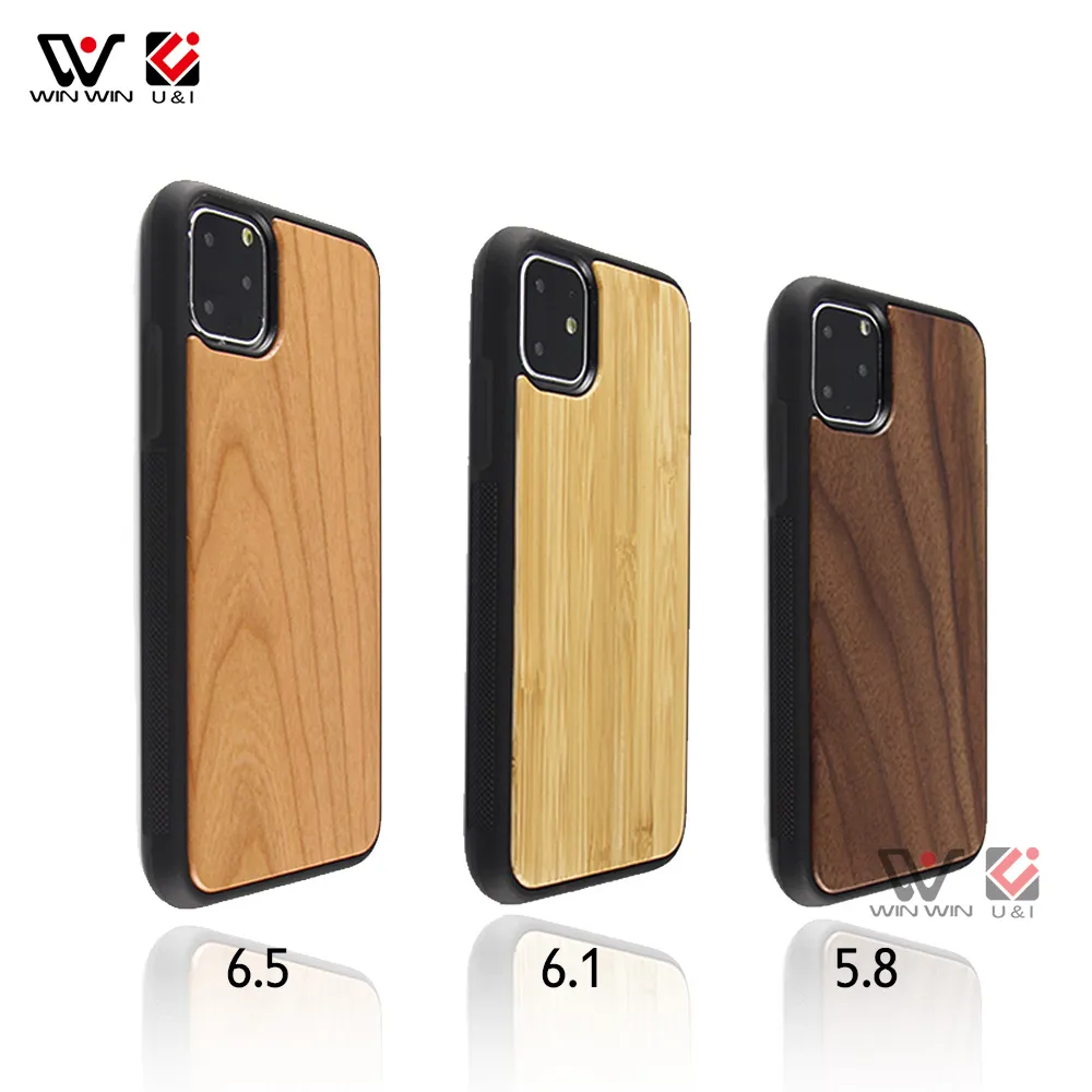 Custodie per telefoni impermeabili per iPhone 6 7 8 Plus 11 12 Pro X XR XS Max Amazon Real Wood TPU Blank LOGO personalizzato modello Cover posteriore Shell