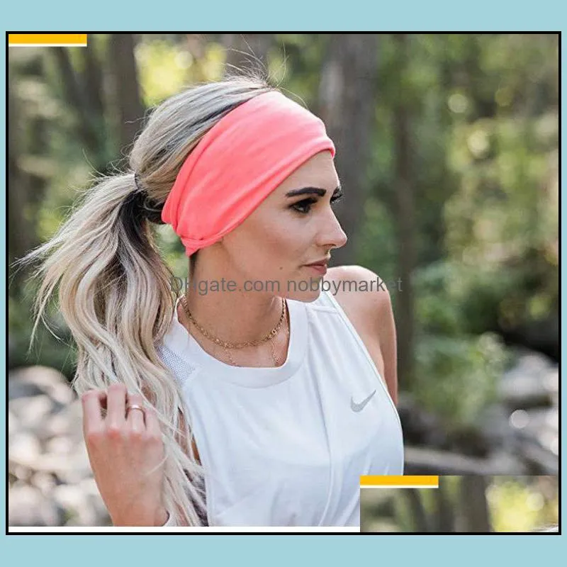 Women Elastic Yoga Cotton Headbands Fashion Mens Sports Headwraps Hair Bands Bows Hair Accessories for Unisex Wholesale