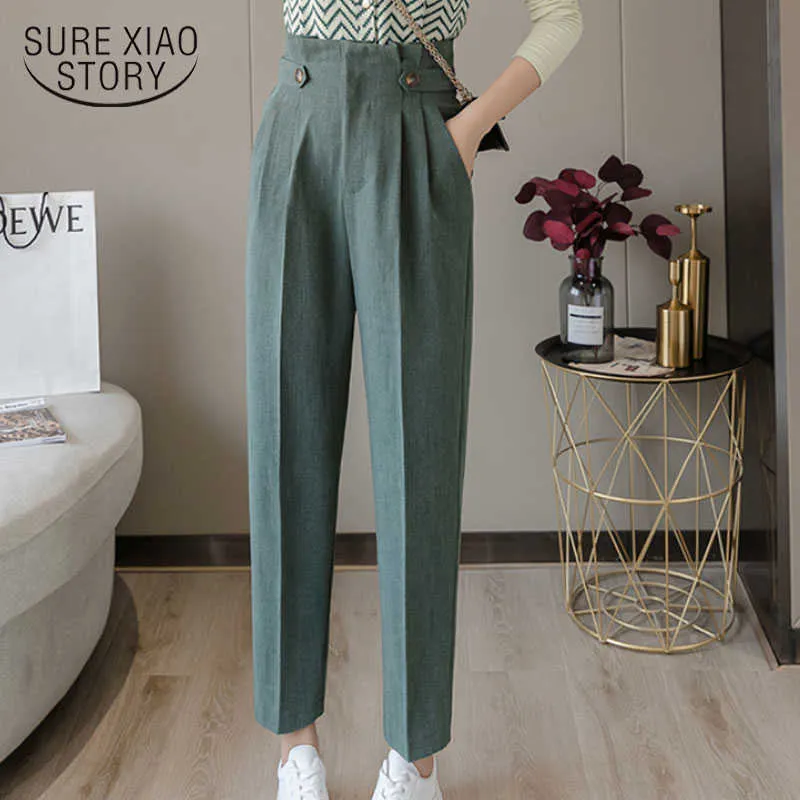 High Waist Long Pants Autumn Korean Style Women Wide Leg Pants Work Loose Female Trousers Capris Fashion Clothes Pantalon 11305 Q0801