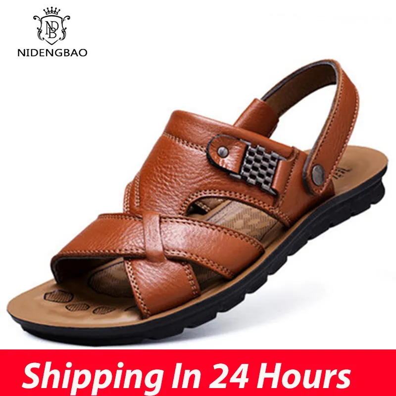 Sandales d'été en cuir véritable pour hommes Taille 38-48 Lien VIP pour Drop Shipper