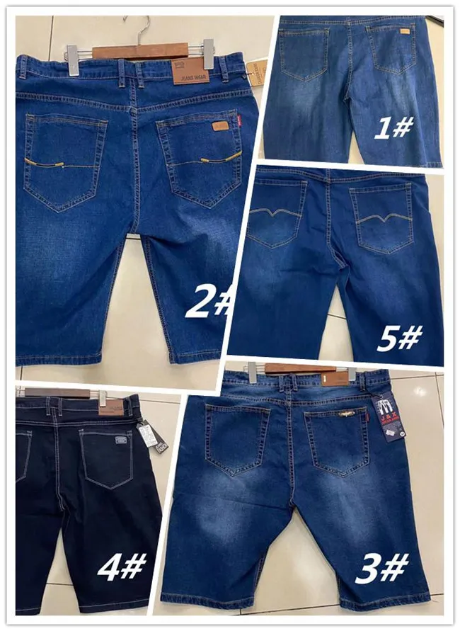Designer Mens Jeans Plus Size Shorts Broek Zomer Ontwerp Korte Dikke Man Denim Verhoogde Katoen Pant S Vintage Mode Nieuwste Listin Blue Easth