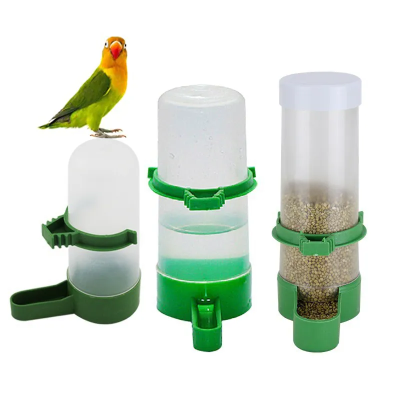 Vogel Water Drinker Feeder Waterer met Clip Pet Bird Supplies Dispenser Fles Drinkbeker Kommen voor Pet Parrot Cage