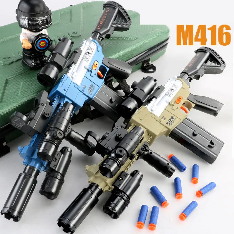 M416 Electric Toy Guns Rifle Sniper Pistol Blaster Armas Launcher Soft Bullet Plastpistol CS For Kid Boys Outdoor Games