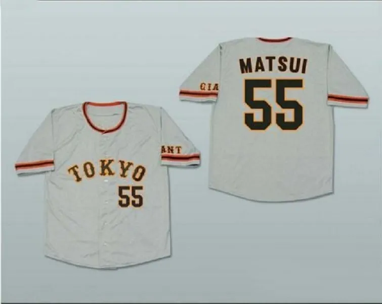 Hideki Matsui Japan Baseball Jersey Stitched Grey, From