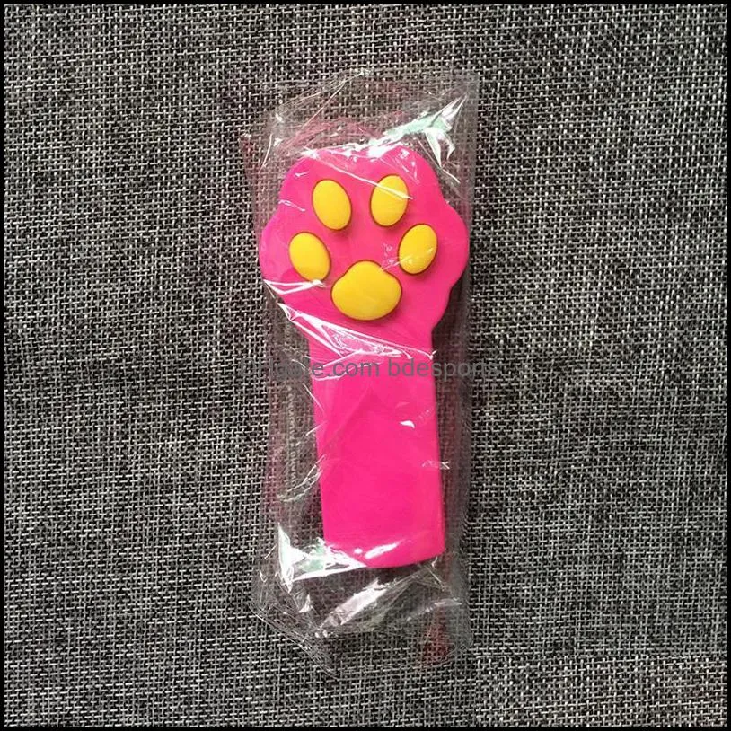 Cat Footprint Shape LED Light Laser Toys Tease Funny Cats Rods Pet Toy Creative 5 Colors a24