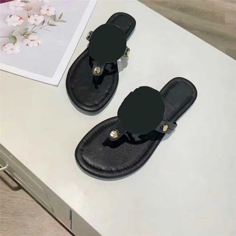 Holiday Women Sandals Lady Flat Flip Flops Summer Oudoor Beach Leather Slides Platform Shoes With Box And Dust Bag