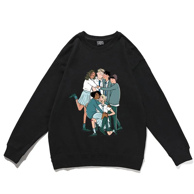 Hoodies للرجال Sweatshirts Funny Cute Heartstopper Print Pullover Nick and Charlie Romance 2022 TV Series Fans Gift Pullovers Men Women Str