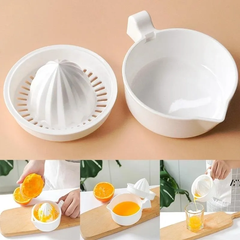 Kök manual orange juicer citron squeezer plastfruktverktyg mini mixer bärbar citrus juicer maskin kök tillbehör jle14175