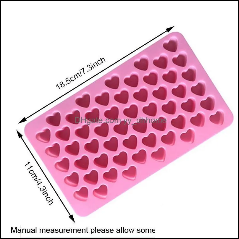 Heart Cake Mold Silicone Ice Cube Tray Chocolate Fondant Mould Maker Pastry  Baking Cake Decoration Tools Heat by sea RRB14783