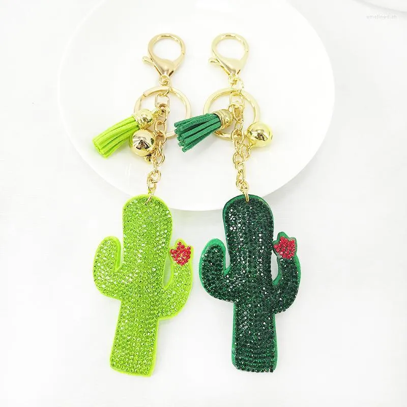 Schlüsselanhänger Trend Außenhandel Korea Samt Kaktus Schlüsselanhänger Anhänger DIY Pflanze Quaste Tasche ZubehörSchlüsselanhänger Emel22