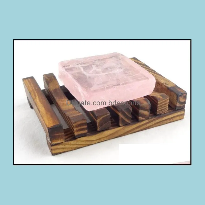 Vintage Wooden Soap Dish Plate Tray Holder Wood Holders Bathroon Shower Hand Washing LLFA