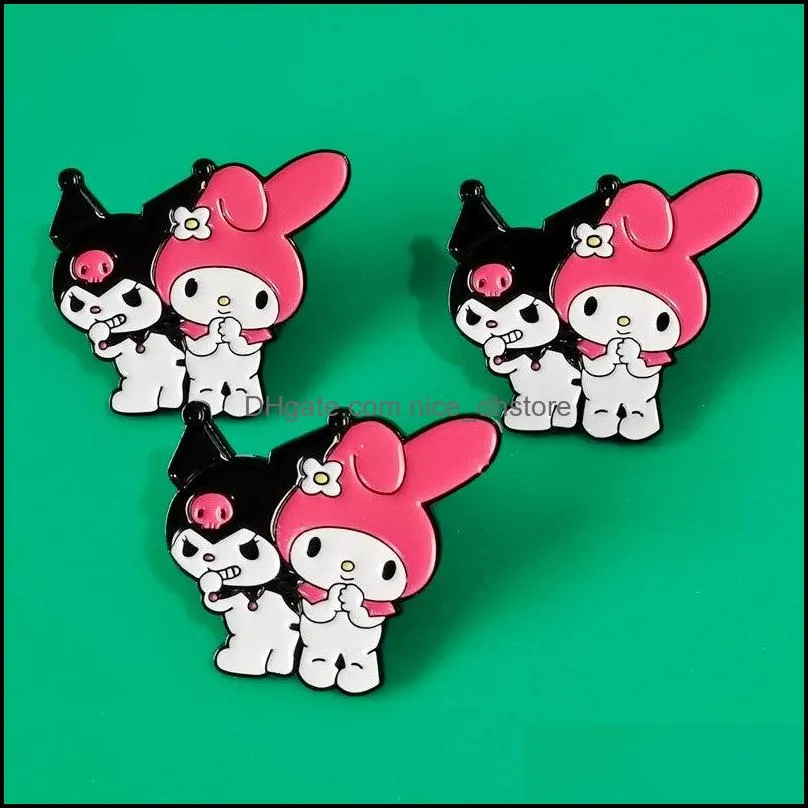 cute melody and bad cool lomi brooch animation fantasy magic badge pin gift for good friends