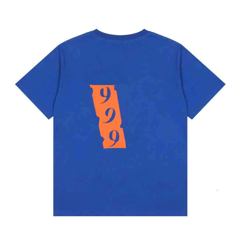 デザイナーTシャツライフヒップホップオレンジ999プリントTシャツマイアミポップゲリラショップリミテッド