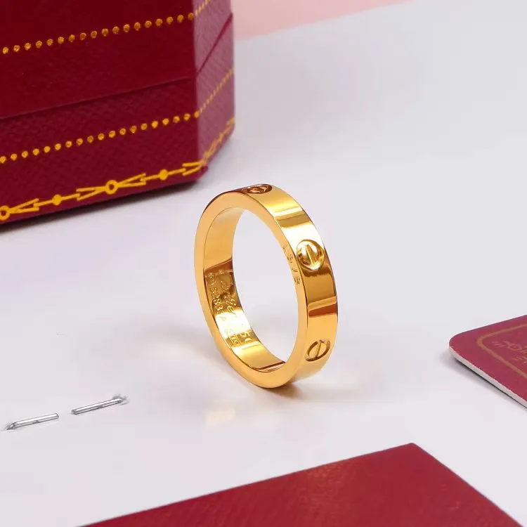 Love Screw Ring Mens Couple Rings Gold Classic Luxury Designer
