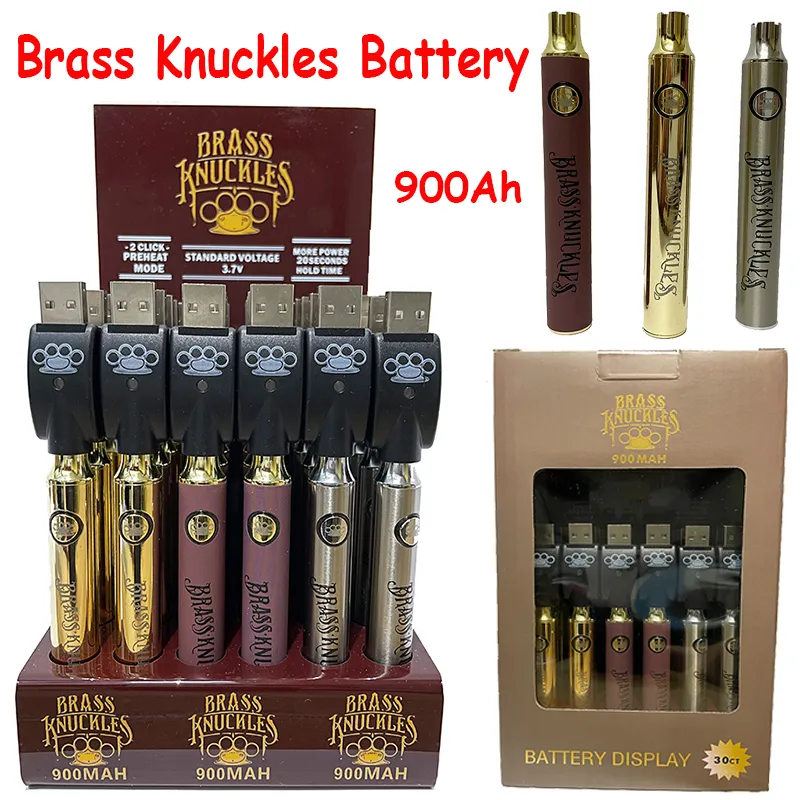 900mAh Brass Knuckles Vape Battery Display Box BK Batteries Variable