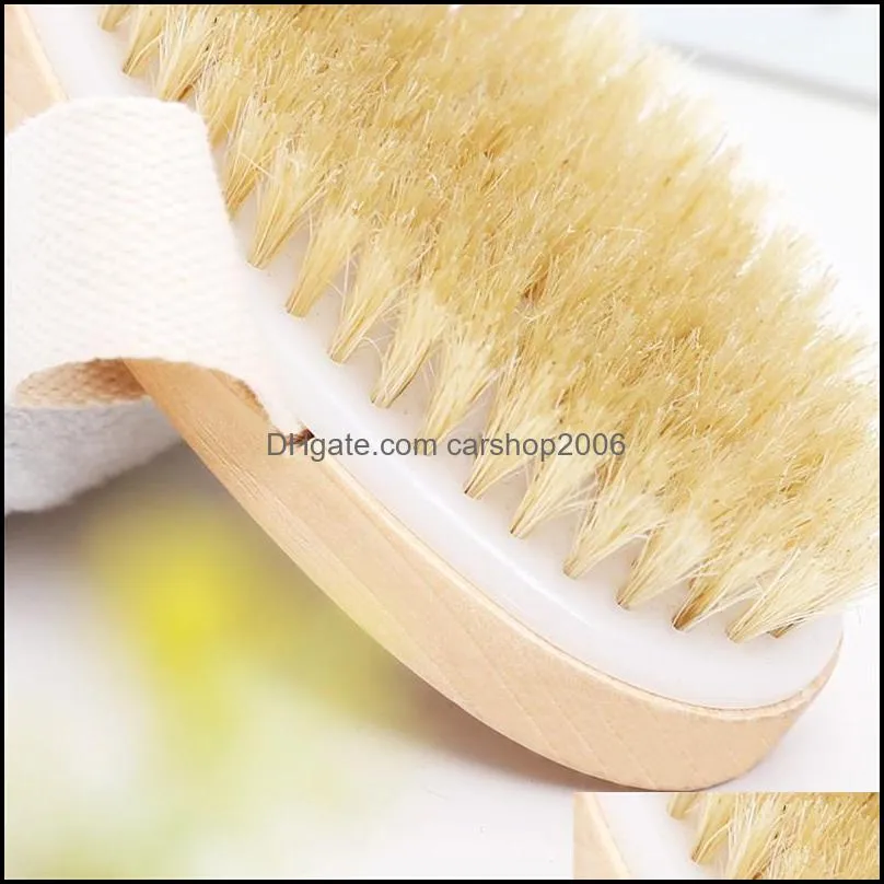 Dry Brushing Body Brush with Soft Natural Bristles Gentle Exfoliating Massage Nodes Improve Circulation RRF12873