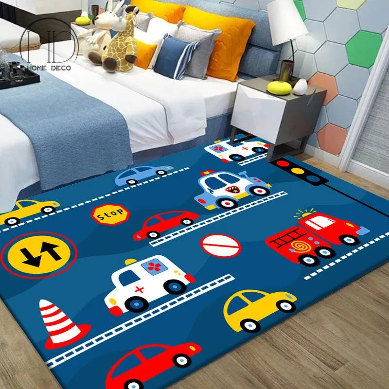 Tapis chambre d'enfants dessin animé garçons et filles chambre mignon chevet décor à la maison vivant doux tapis rampant tapis de sol tapis tapis