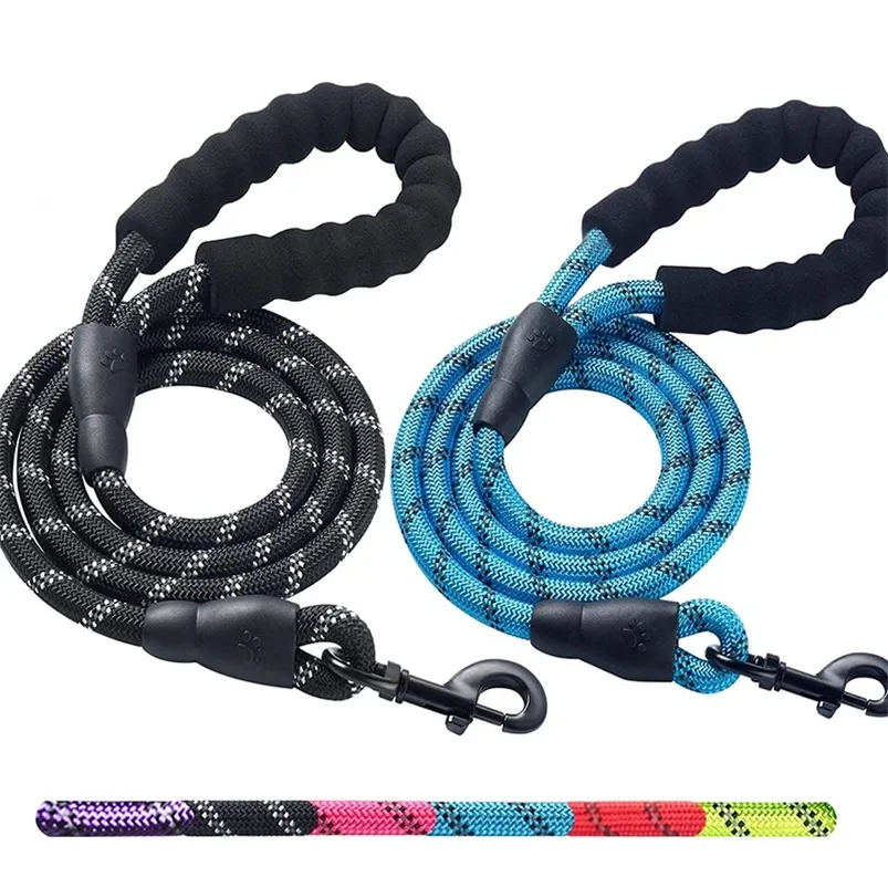 Dog Leash Training Running Reslection Rope Nylon Safety Safety Pet Climbing Mountain for Mediance Mediance كبيرة الكلاب LJ201109