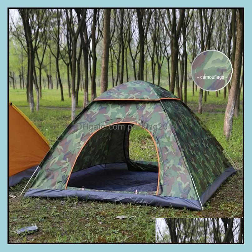2-3 person automatic tent outdoor foldable  up open tent camping hiking beach travel uv protection sunshelter waterproof tent