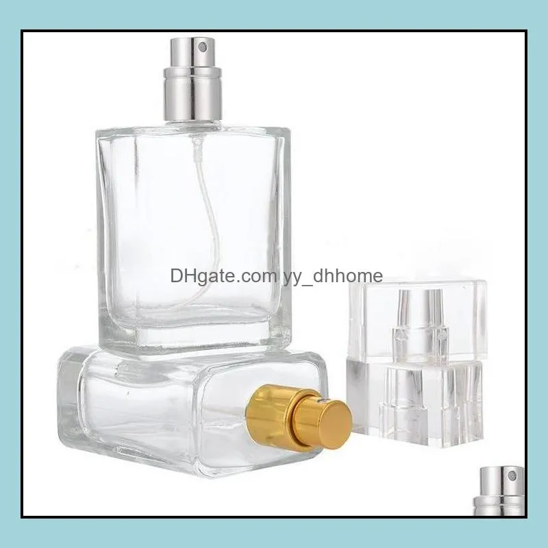 promotion price 30ml 50ml clear glass spray refillable perfume bottles glass atomizers empty cosmetic containers for travel sn4334